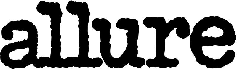 Allure magazine wordmark logo in black lowercase serif type.