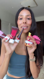 Babba showcasing each product in the bundle.